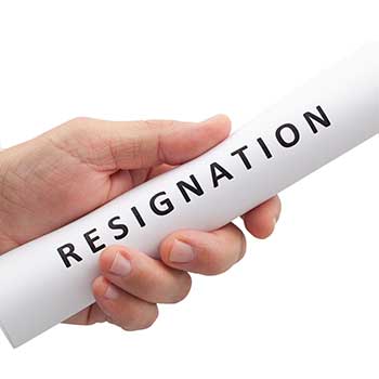 Resignation and termination